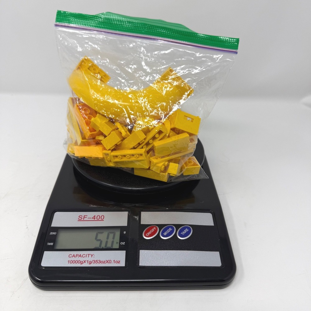 LEGO Bulk Bricks Parts Yellow 5.0 oz Lot Mixed Pieces Building Toy MOC
